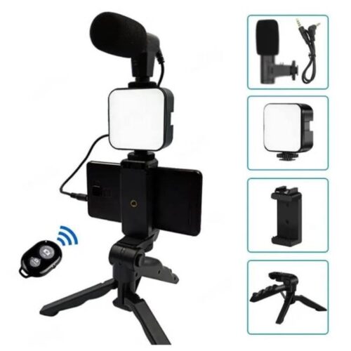 kit de production vidéo avec trépied ay-49 – noir