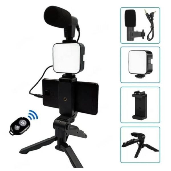 kit de production vidéo avec trépied ay-49 – noir